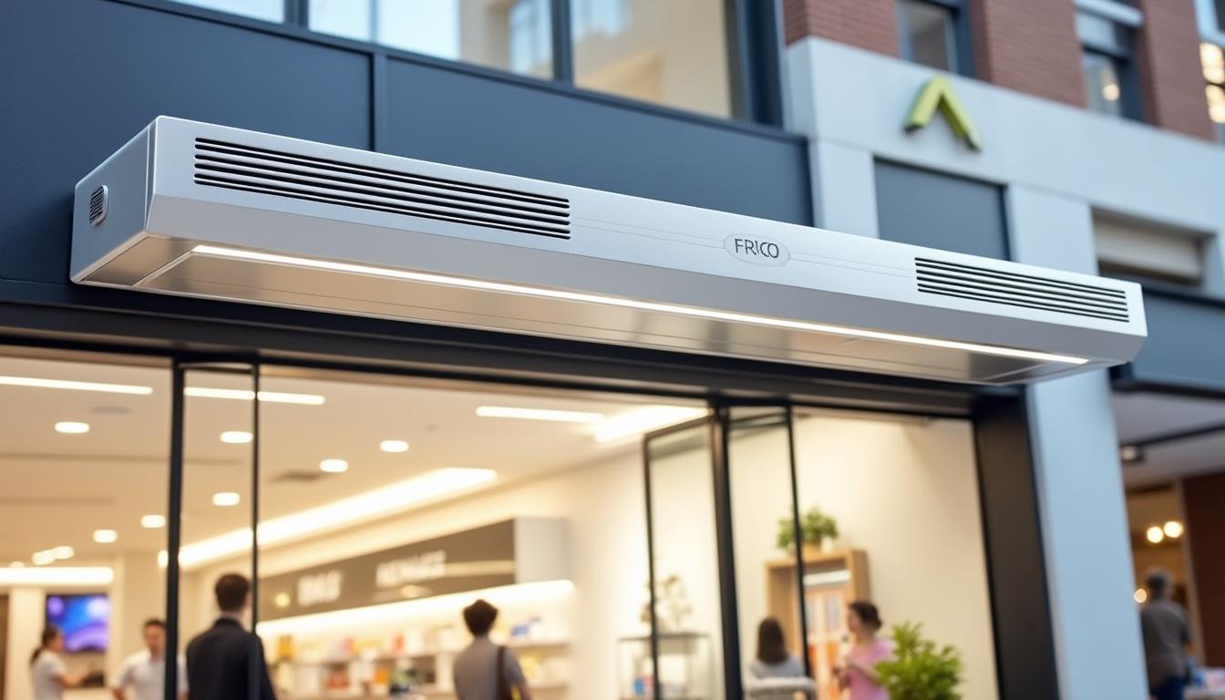 découvrez les nombreux avantages du rideau d'air chaud encastrable frico pour vos espaces commerciaux. optimisez le confort de vos clients tout en réduisant vos coûts énergétiques grâce à une solution élégante et efficace. idéal pour maintenir une température agréable et éviter les courants d'air, ce rideau d'air s'intègre parfaitement dans votre aménagement intérieur.